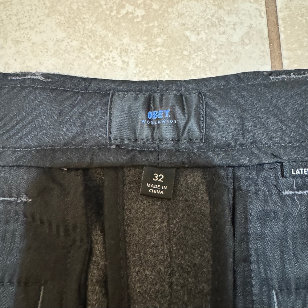 Obey Dark Gray Men's Straggler Flooded Pants - Picture 2 of 7